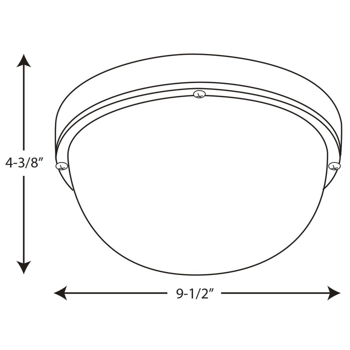 Progress Lighting One-Light 9-1/2 Inch LED Wall Or Ceiling Bulkhead 3000K (P3648-3130K9)