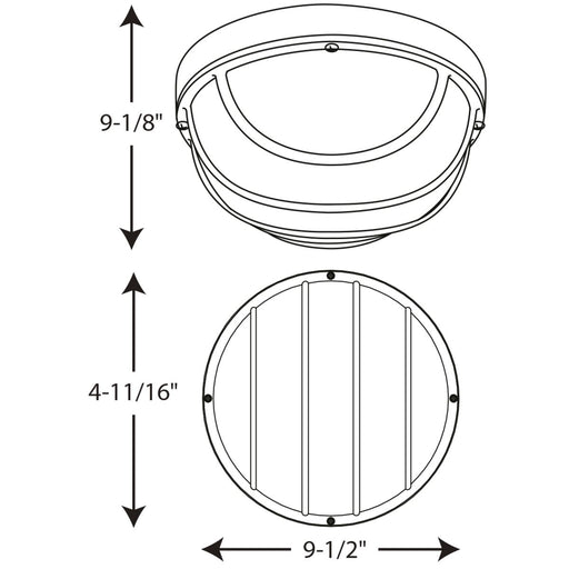 Progress Lighting One-Light 9-1/2 Inch LED Wall Or Ceiling Bulkhead 3000K (P3650-3130K9)