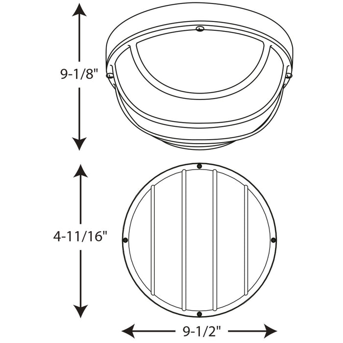 Progress Lighting One-Light 9-1/2 Inch LED Wall Or Ceiling Bulkhead 3000K (P3650-3130K9)