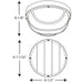 Progress Lighting One-Light 9-1/2 Inch LED Wall Or Ceiling Bulkhead 3000K (P3650-3130K9)