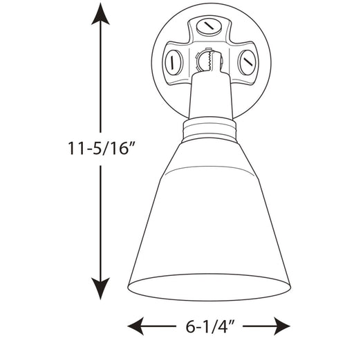 Progress Lighting One-Light Adjustable Swivel Floodlight (P5202-20)