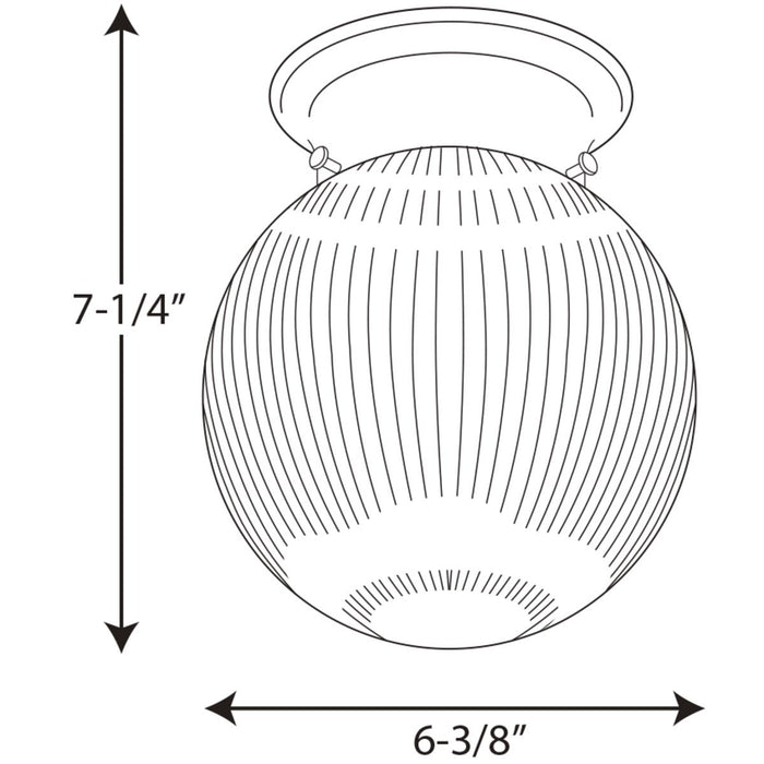 Progress Lighting One-Light Glass Globe 6-3/8 Inch Close-To-Ceiling (P3599-30)