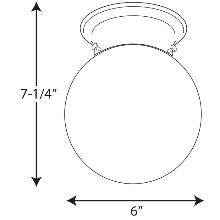 Progress Lighting One-Light Glass Globe 6 Inch Close-To-Ceiling (P3605-30)