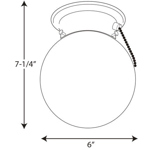 Progress Lighting One-Light Glass Globe 6 Inch Close-To-Ceiling (P3605-30SW)