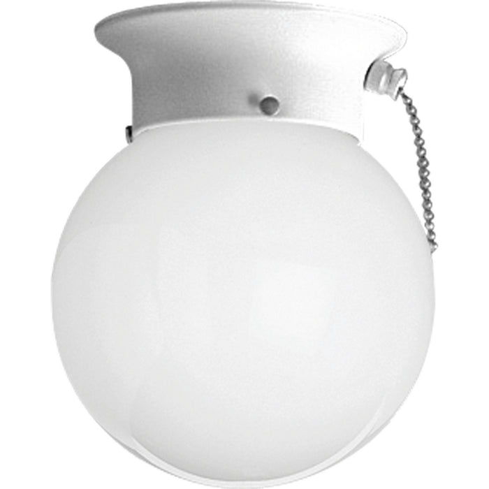 Progress Lighting One-Light Glass Globe 6 Inch Close-To-Ceiling (P3605-30SW)