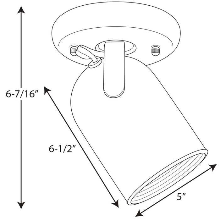 Progress Lighting One-Light Multi Directional Roundback Wall/Ceiling Fixture (P6147-30)