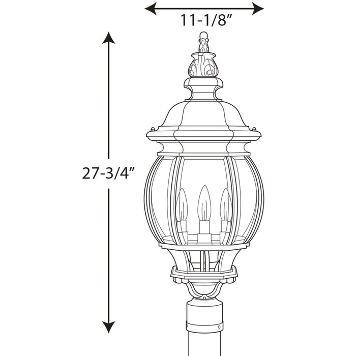 Progress Lighting Onion Lantern Collection Four-Light Post Lantern (P5401-31)