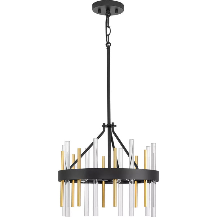 Progress Lighting Orrizo Collection 60W Three-Light Semi-Flush Mount Fixture Convertible Black (P350232-031)