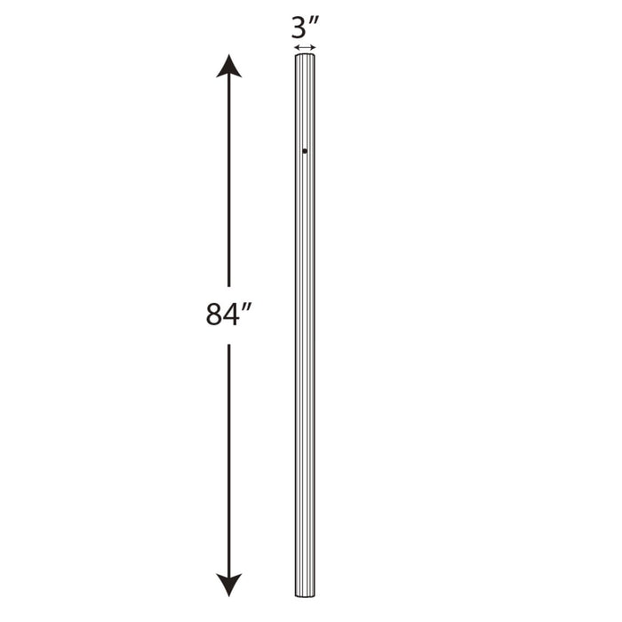Progress Lighting Outdoor 7 Foot Aluminum Fluted Post (P540005-031)