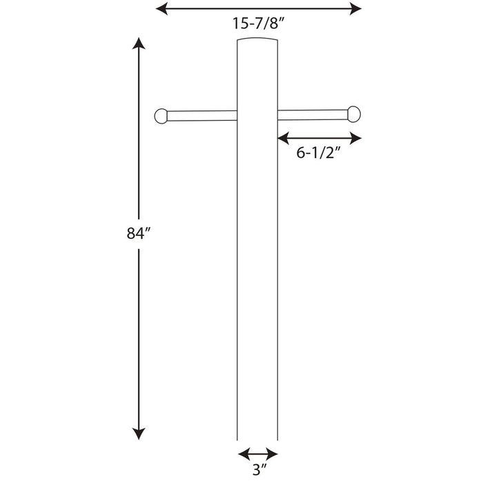 Progress Lighting Outdoor 7 Foot Aluminum Post With Ladder Rest (P5391-31)