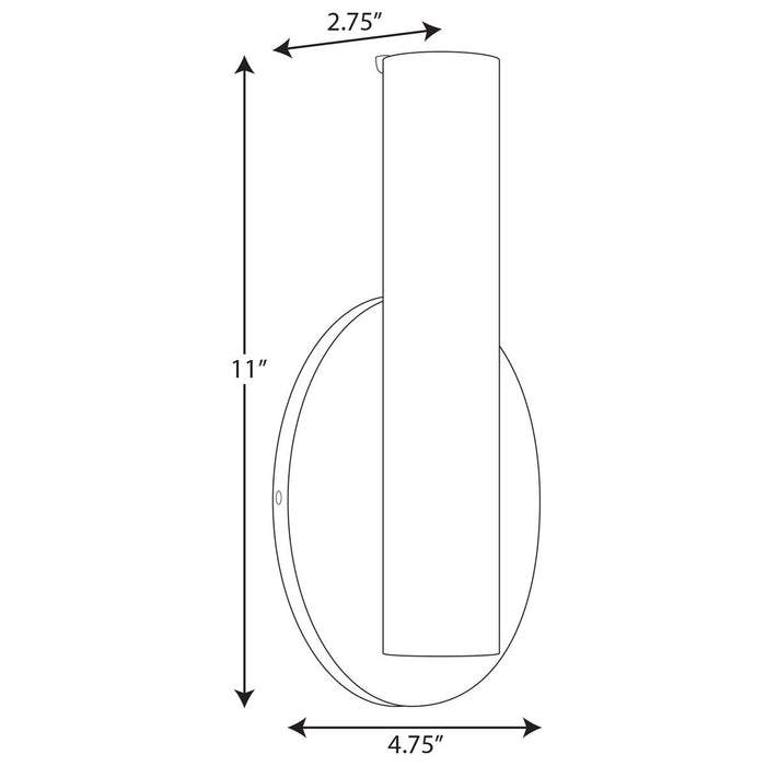 Progress Lighting Parallel LED Collection One-Light 11 Inch LED Wall Bracket 3000K (P710050-129-30)