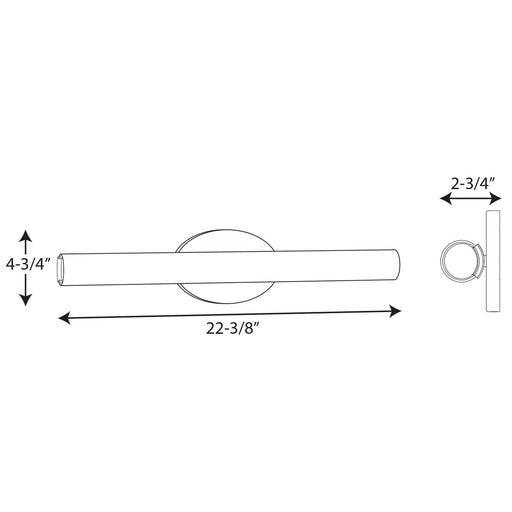 Progress Lighting Parallel LED Collection Satin Brass 22 Inch LED Linear Bath 3000K (P300183-012-30)