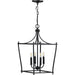Progress Lighting Parkhurst Collection Black Four-Light Foyer (P500214-031)