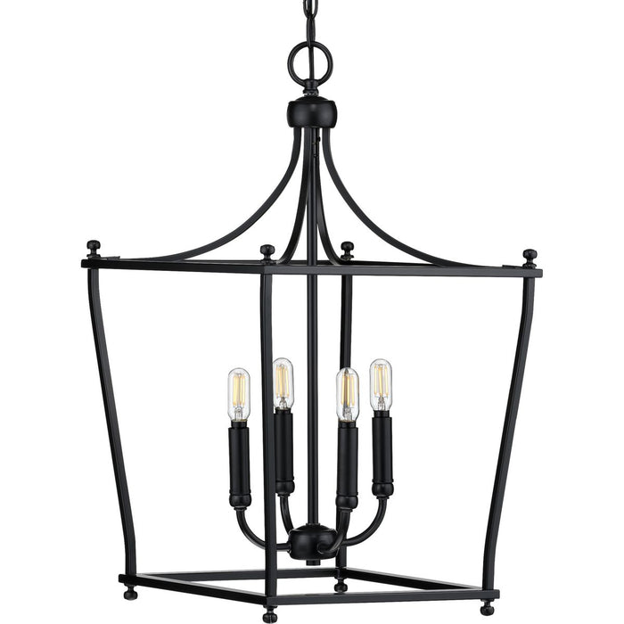 Progress Lighting Parkhurst Collection Black Four-Light Foyer (P500214-031)
