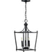 Progress Lighting Parkhurst Collection Black Three-Light Foyer (P500213-031)