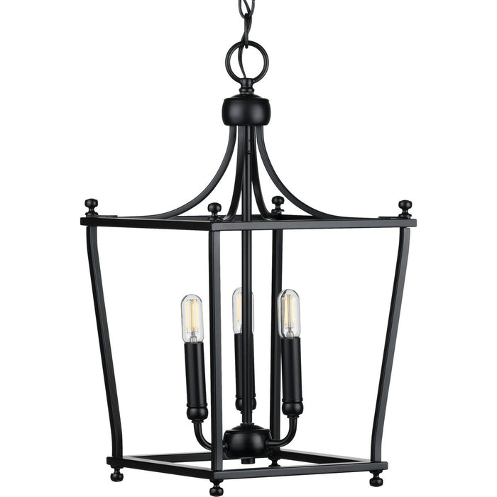 Progress Lighting Parkhurst Collection Black Three-Light Foyer (P500213-031)