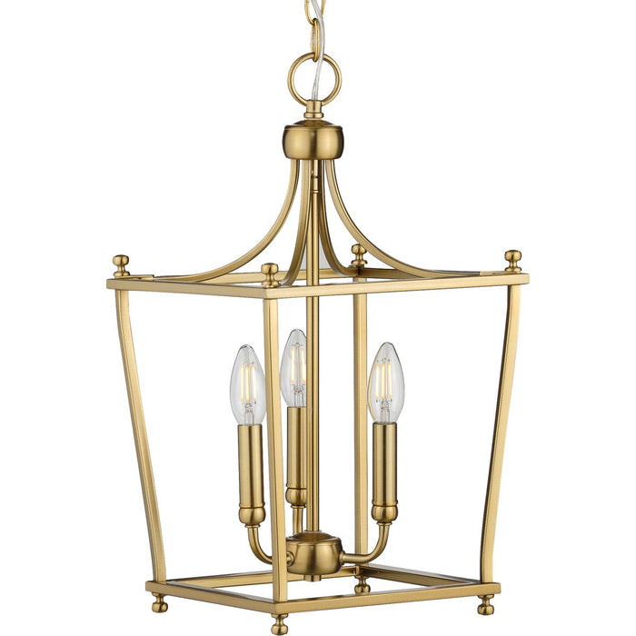 Progress Lighting Parkhurst Collection Brushed Bronze Three-Light Foyer (P500213-109)