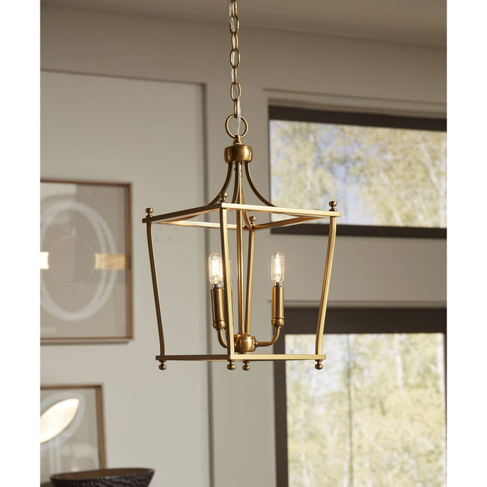 Progress Lighting Parkhurst Collection Brushed Bronze Three-Light Foyer (P500213-109)