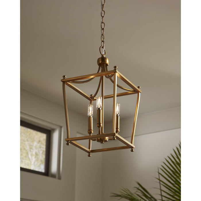 Progress Lighting Parkhurst Collection Brushed Bronze Three-Light Foyer (P500213-109)