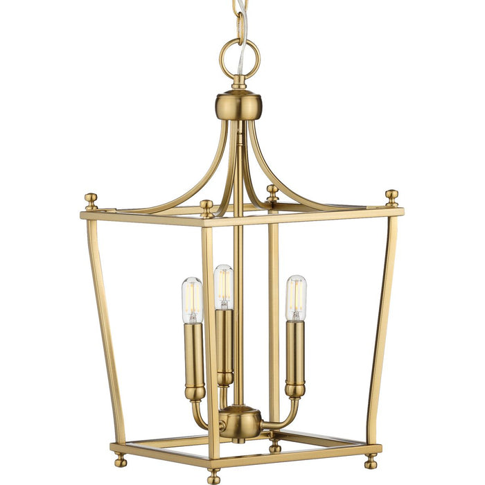 Progress Lighting Parkhurst Collection Brushed Bronze Three-Light Foyer (P500213-109)