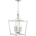 Progress Lighting Parkhurst Collection Brushed Nickel Four-Light Foyer (P500214-009)