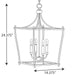 Progress Lighting Parkhurst Collection Brushed Nickel Four-Light Foyer (P500214-009)