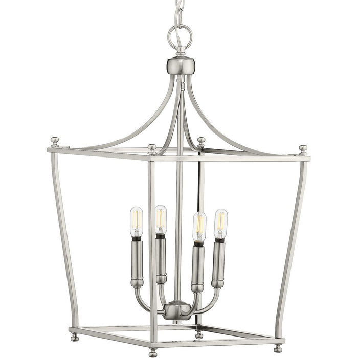 Progress Lighting Parkhurst Collection Brushed Nickel Four-Light Foyer (P500214-009)