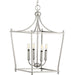 Progress Lighting Parkhurst Collection Brushed Nickel Four-Light Foyer (P500214-009)