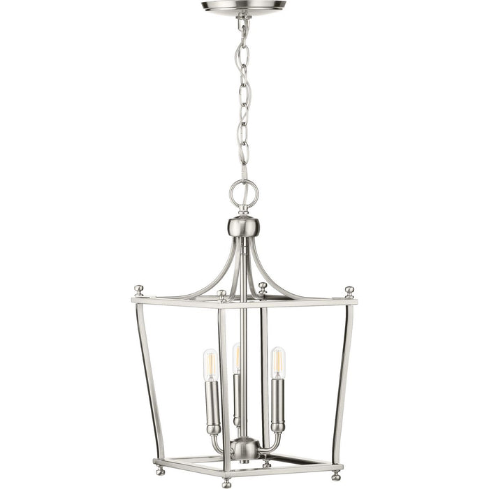 Progress Lighting Parkhurst Collection Brushed Nickel Three-Light Foyer (P500213-009)