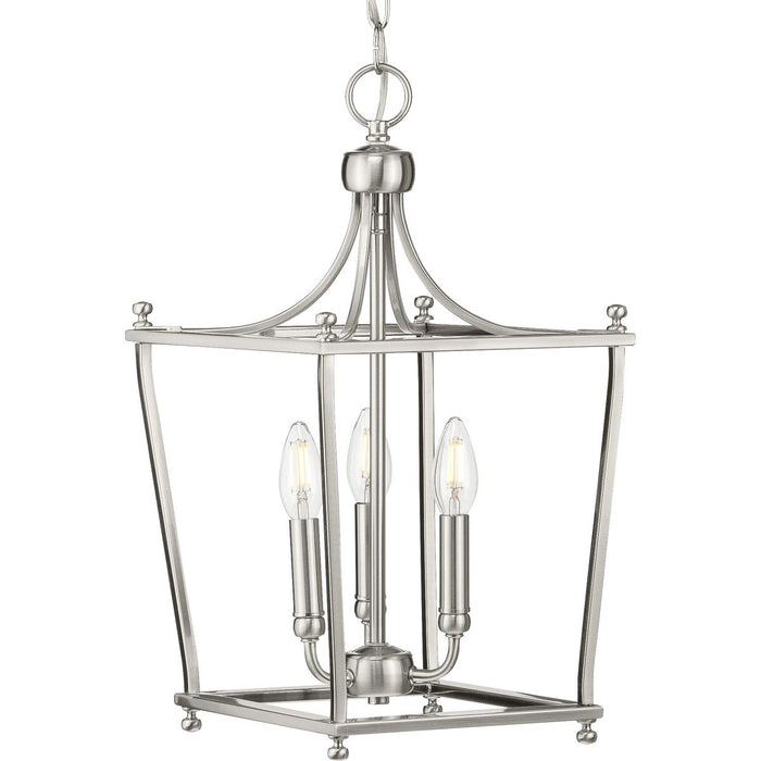 Progress Lighting Parkhurst Collection Brushed Nickel Three-Light Foyer (P500213-009)