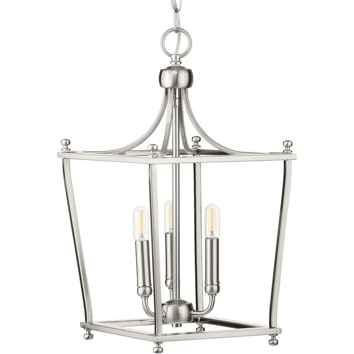 Progress Lighting Parkhurst Collection Brushed Nickel Three-Light Foyer (P500213-009)