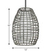 Progress Lighting Pawley Collection 1 Light 100W Medium Base Outdoor Pendant Fixture (P550083-031)