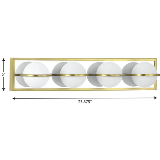 Progress Lighting Pearl Collection 4 Light 26W LED Bath And Vanity Fixture (P300313-012-30)