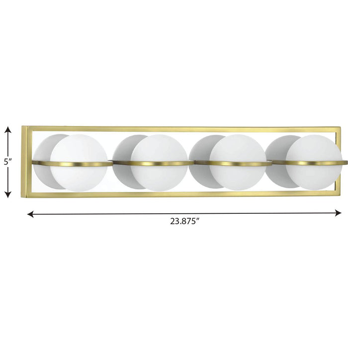 Progress Lighting Pearl Collection 4 Light 26W LED Bath And Vanity Fixture (P300313-012-30)