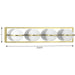Progress Lighting Pearl Collection 4 Light 26W LED Bath And Vanity Fixture (P300313-012-30)