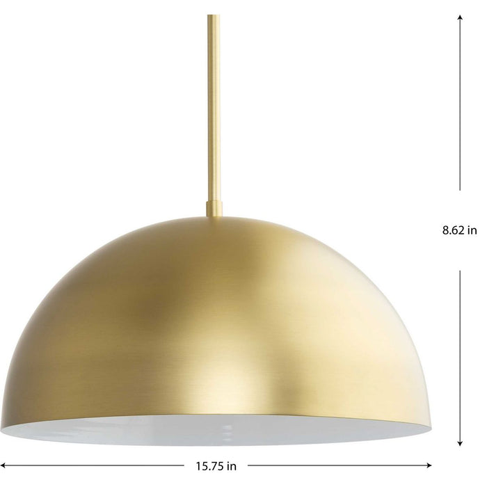 Progress Lighting Perimeter Collection 100W One-Light Pendant Brushed Gold (P500379-191)