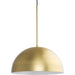 Progress Lighting Perimeter Collection 100W One-Light Pendant Brushed Gold (P500379-191)