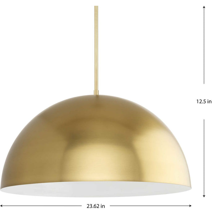 Progress Lighting Perimeter Collection 100W One-Light Pendant Brushed Gold (P500380-191)