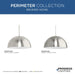 Progress Lighting Perimeter Collection 100W One-Light Pendant Brushed Nickel (P500379-009)