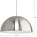 Progress Lighting Perimeter Collection 100W One-Light Pendant Brushed Nickel (P500380-009)