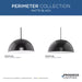 Progress Lighting Perimeter Collection 100W One-Light Pendant Matte Black (P500379-31M)