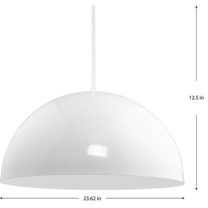 Progress Lighting Perimeter Collection 100W One-Light Pendant White (P500380-030)