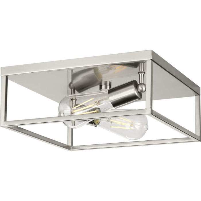 Progress Lighting Perimeter Collection 2 Light 60W Medium Base Flush Mount Close To Ceiling Fixture (P350200-009)