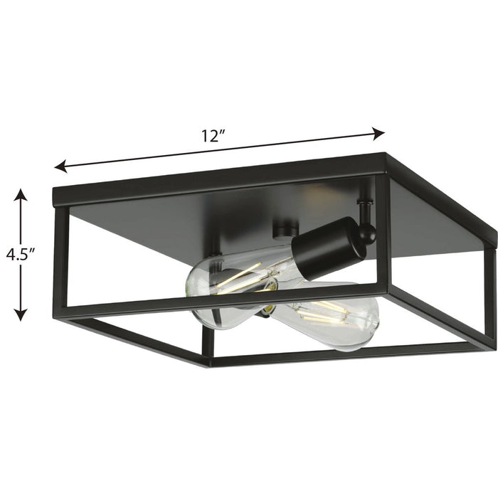 Progress Lighting Perimeter Collection 2 Light 60W Medium Base Flush Mount Close To Ceiling Fixture (P350200-031)
