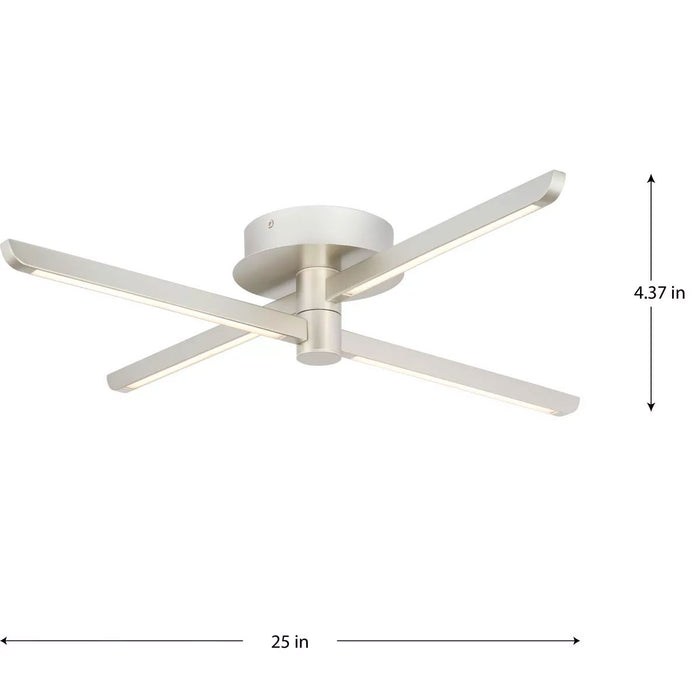 Progress Lighting Pivot LED Collection 17.5W LED Semi Flush Fixture Burnished Nickel (P350230-186-30)