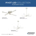 Progress Lighting Pivot LED Collection 17.5W LED Semi Flush Fixture Burnished Nickel (P350230-186-30)