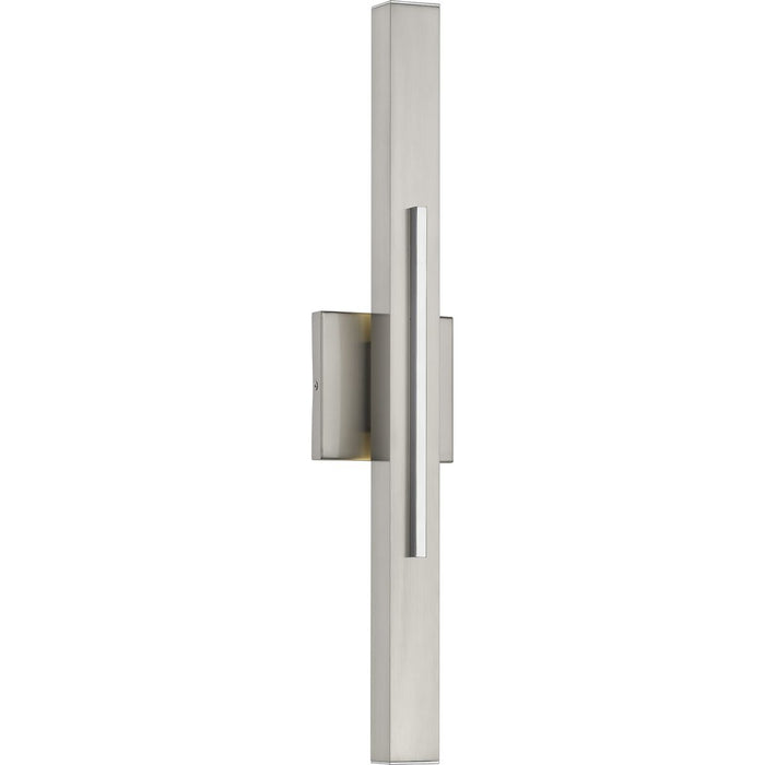 Progress Lighting Planck LED Collection Two-Light LED Wall Sconce Brushed Nickel Finish 3000K (P710052-009-30)