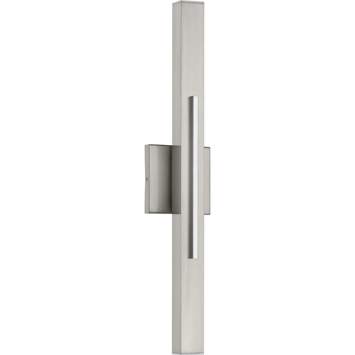 Progress Lighting Planck LED Collection Two-Light LED Wall Sconce Brushed Nickel Finish 3000K (P710052-009-30)
