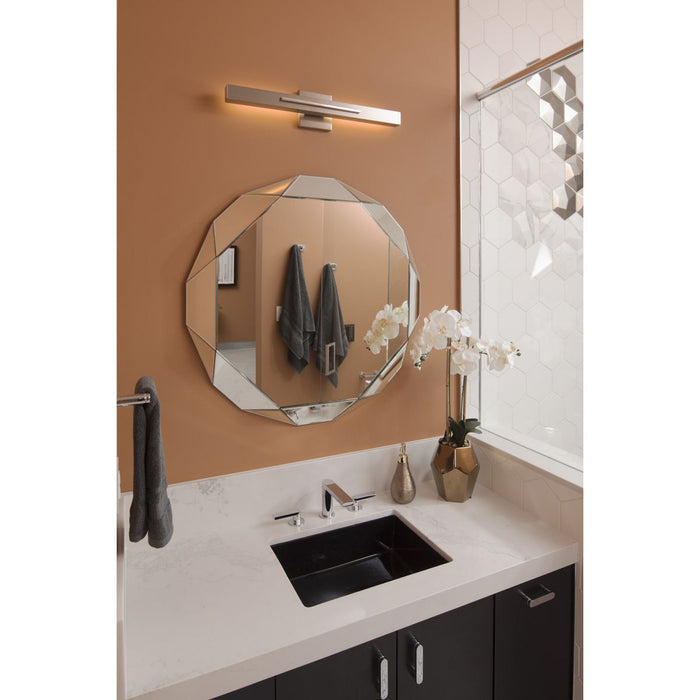 Progress Lighting Planck LED Collection Two-Light LED Wall Sconce Brushed Nickel Finish 3000K (P710052-009-30)