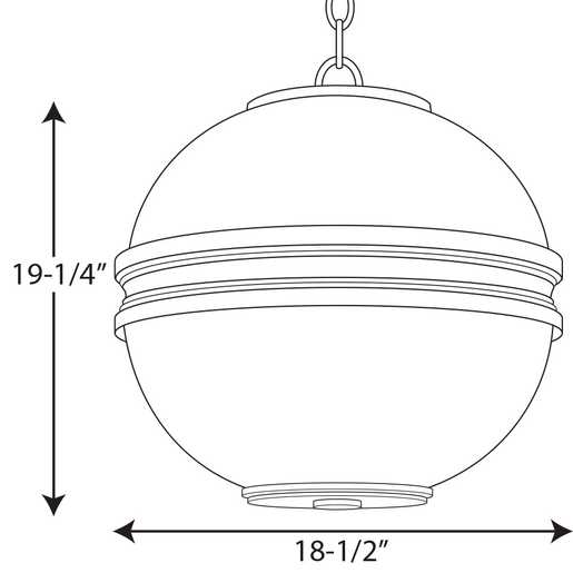 Progress Lighting Point Dume Moonrise 3 Light 19 Inch Antique Nickel Pendant Ceiling Light (P500204-081)